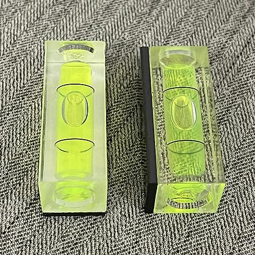 YMGBHNKJLS 4Pcs Magnetic Small Square Bubble Levels 40x15x15mm Mini Level Bubble Horizontal Spirit Level Measuring Layout Tools (40mm, Single Line, Magnetic)