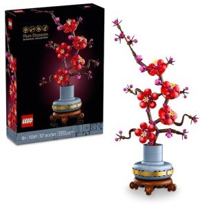 LEGO Icons Plum Blossom Building Set for Adults Ages 18+ - Artificial Flowers for Dinner Table Centerpieces & Christmas Decorations - Gift Idea for Mom, Dad, & Significant Other - 10369