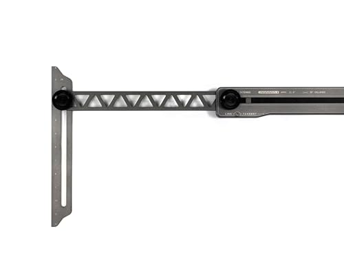 SST Stair Tread Gauge and Shelf Layout Tool | Accurately Measure Material Edge, Length, Angle | Removable Edge Pins to Precisely Transfer Stair Treads, Risers, Shelves, Cabinet Dimensions
