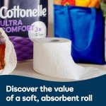 Cottonelle Ultra Comfort Toilet Paper, 9 Mega Rolls (9 Mega Rolls = 36 Regular Rolls), 244 Sheets per Roll, Packaging May Vary