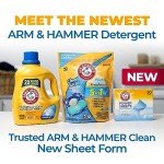 Arm & Hammer Power Sheets Laundry Detergent, Fresh Linen 50ct, up to 100 Small Loads (Packaging may vary)