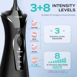 COSLUS Water Dental Flosser Pick for Teeth: 4 Modes Cordless Portable 300ML Larger Tank Water Teeth Cleaner IPX7 Waterproof Flossing Cleaning Picks for Home Travel FC5360