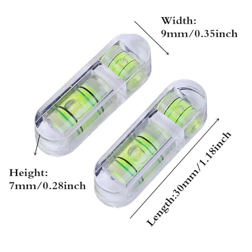SIZIKJXGHWYI Mini Bubble Spirit Levels 30x9mm Spirit Level Bubble Measuring Instruments Layout Tools