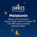 Zarbee's Children's Sleep Gummies with Melatonin, Non-Habit Forming Children's Sleep Gummies Work with Natural Sleep Cycles to Promote Peaceful Sleep, Drug-Free, Natural Strawberry, 60 ct