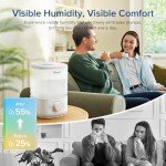 LEVOIT Top Fill Humidifiers for Bedroom, 2.5L Tank for Large Room, Easy to Fill & Clean, 28dB Quiet Cool Mist Air Humidifier for Home Baby Nursery & Plants, Auto Shut-off and BPA-Free for Safety, 25H