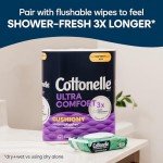Cottonelle Ultra Comfort Toilet Paper with Cushiony CleaningRipples Texture, 24 Family Mega Rolls (24 Family Mega Rolls = 108 Regular Rolls) (4 Packs of 6), 296 Sheets per Roll, Packaging May Vary