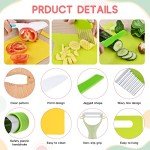 13 Pieces Montessori Kitchen Toys for Toddlers-Kids Cooking Sets Real-Toddler Toys Set for Real Cooking with Plastic Children Safe Knives Crinkle Cutter Kids Cutting Board