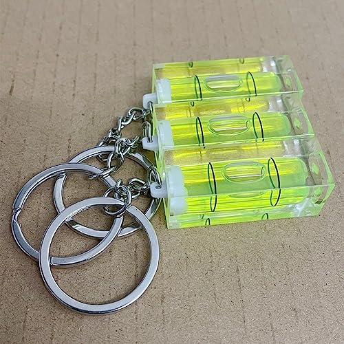 SIZIKJXGHWYI 3Pcs Keychain Spirit Bubble Level Mini Pocket Tool 15x15x40mm Spirit Levels Measuring Layout Tools