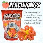 Polar Pieces Freeze Dried Candy Peach Rings (4.23 oz) - Premium Freeze Dried Crunchy Peach Candy Snack With Enhanced Flavor in Every Bite