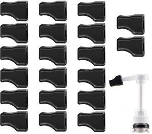 20 Pcs Coffee Syrup Pump Tip Covers – Black Silicone Caps for Vanilla Coffee Syrup Pumps – Fits Pumpkin Spice Syrup, Durable Rubber Syrup Pump Covers for Clean & Secure Dispensing