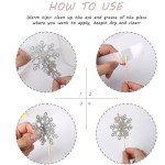 Rsstarxi 48 Pack Pink Silver Snowflake Cupcake Toppers Double Side Glitter Winter Frozen Theme Snowflake Cupcake Picks Decoration for Baby Shower Christmas Kids Birthday Party Cake Decorations
