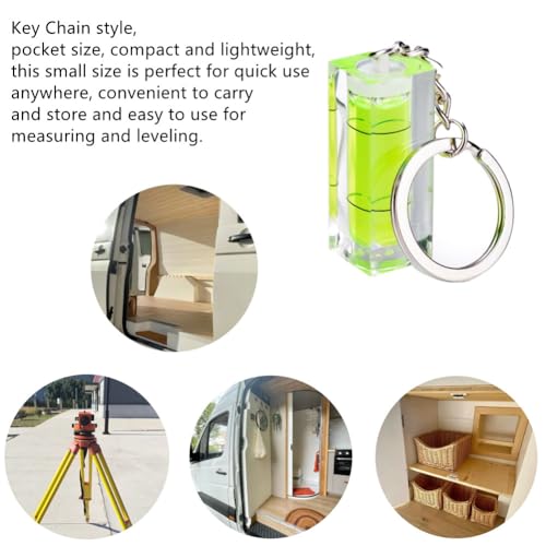 SIZIKJXGHWYI 3Pcs Keychain Spirit Bubble Level Mini Pocket Tool 15x15x40mm Spirit Levels Measuring Layout Tools
