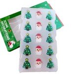 Sentovac 15 Pcs Christmas Icing Decoration Edible Santa Claus Christmas Tree Mix Candy Dessert Sprinkles DIY For Cookie Cake Cupcake Topper Icing Frosting Decoration Christmas Supplies
