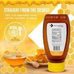 Dependable Food Raw Honey - 16 oz. Squeeze Bottle - 100% Pure, Raw, All Natural, Wildflower Honey - Hive to Bottle
