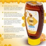 Dependable Food Raw Honey - 16 oz. Squeeze Bottle - 100% Pure, Raw, All Natural, Wildflower Honey - Hive to Bottle