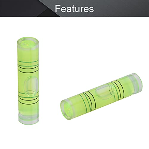 Utoolmart 9.5×40mm Green Universal Precision Bubble Level Vials Spirit Level Picture Hanging Levels Mark Measuring Instruments Layout Tools 10pcs