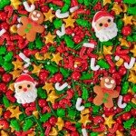 Christmas Sprinkles for Baking, Mix Sprinkles Santa Gingerbread Man for Christmas Cake Decorating Fancy Sprinkles for Cupcake,Ice Cream, Donut,Chocolate Candy,Cookies Decorating - 3.5 oz