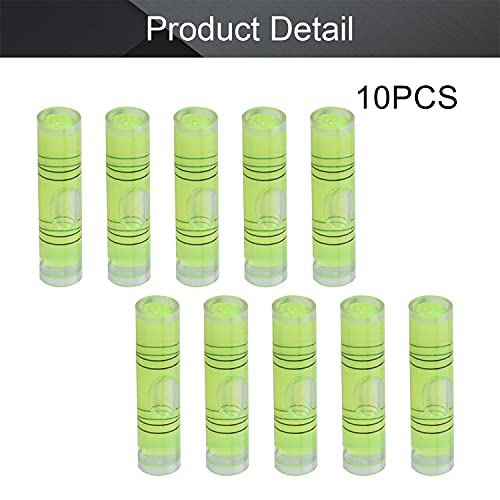 Utoolmart 9.5×40mm Green Universal Precision Bubble Level Vials Spirit Level Picture Hanging Levels Mark Measuring Instruments Layout Tools 10pcs