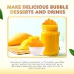 Fanale Popping Boba Pearls, 100% Fat Free, Non-GMO & Gluten Free Bursting Boba, Vegan Pearls for Bubble Tea, Shakes, Desserts and Smoothie, Mango 1 Pound (Pack of 1)
