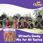 Whimsie Crunchy Fruit Chews Bag of Candy Bites - 150g Soft Halloween Candy Variety Pack with Mouthwatering Flavors - Kosher Certified Assorted Candy Bulk for Snacking & Sharing (Regular)
