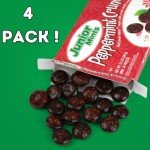 Junior Mints Peppermint Crunch - Mint Chocolate Candy - 3.5oz Box (4 Pack) - Classic Creamy Mint, Dark Chocolate, Refreshing, and Delicious Treat