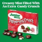 Junior Mints Peppermint Crunch - Mint Chocolate Candy - 3.5oz Box (4 Pack) - Classic Creamy Mint, Dark Chocolate, Refreshing, and Delicious Treat