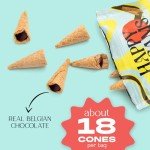 Happy Dreams Bite-Sized Waffle Cone Treats - Irresistible Mini Waffle Cones Filled with Premium Belgian Chocolate- Dark Chocolate 1-Pack