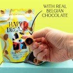 Happy Dreams Bite-Sized Waffle Cone Treats - Irresistible Mini Waffle Cones Filled with Premium Belgian Chocolate- Dark Chocolate 1-Pack