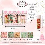 Confect Christmas Sprinkles | Christmas Sprinkles - Green White Silver Red & Gold Pearls Sparkling sugar I Christmas Tree Stocking & Candy Canes for Dessert Decorating