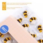 Edible Bee for Cake Decorating, 16pcs Bee Sprinkles, Royal Icing Bee for Cake, Cupcake, Macaron, and Waffles, Perfect for Bee Theme Parties, and Baby Shower