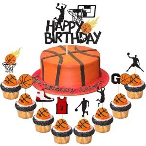 25 Pack Basketball Cupcake Toppers Basketball Player Star Sports Fan Basketball Backboard Basketball Cupcake Picks Baby Shower Basketball Players Sports Birthday Cupcake Decorations Party Supplies
