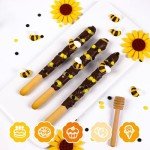 Edible Bee for Cake Decorating, 16pcs Bee Sprinkles, Royal Icing Bee for Cake, Cupcake, Macaron, and Waffles, Perfect for Bee Theme Parties, and Baby Shower