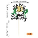 1 Pack Soccer Happy 10th Birthday Cake Topper Sport Soccer Ball Cake Picks for Football Theme Kids 10th Birthday Party Cake Decorations Supplies