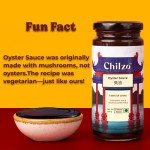 Chilzo Vegeterian Oyster Sauce (230 Gm) | No Msg | No Artificial Flavors/Colors | Made With Shiitake Mushrooms