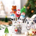 Christmas Lollipop Suckers,Assorted Lollipops Candy Suckers,Snowman Candies,Lollipops Individually Wrapped,Sweet Holiday Candy with Gift Box for Holiday Party,17g Stocking Stuffers 24 Pack