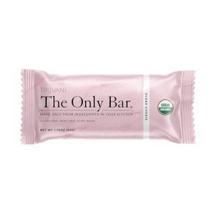 Truvani Plant Based Snack Bar | Sugar Cookie Single Bar | 6g Protein | USDA Organic and Vegan | The Only Bar | Dairy, Soy, and Gluten Free | Individually Wrapped