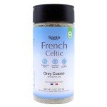 Sante Naturelle French Grey Coarse Sea Salt Shaker - 8 oz. Salt From the Celtic Sea, Unrefined French Sea Salt Organic, Rich in 82+ Minerals Salt, 100% Natural & Hand Harvested