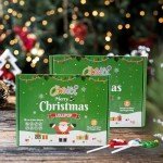 Christmas Lollipop Suckers,Assorted Lollipops Candy Suckers,Snowman Candies,Lollipops Individually Wrapped,Sweet Holiday Candy with Gift Box for Holiday Party,17g Stocking Stuffers 24 Pack