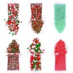 Christmas Sprinkles for Cake Decorating Edible Red and Green Sprinkle Mix Jimmies Sanding Sugar Cake Sprinkles for Baking Cupcake Cookies Ice Cream Topper Xmas Party 6.35 ounces