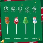 Christmas Lollipop Suckers,Assorted Lollipops Candy Suckers,Snowman Candies,Lollipops Individually Wrapped,Sweet Holiday Candy with Gift Box for Holiday Party,17g Stocking Stuffers 12 Pack