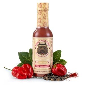 Polo Sauces Red Habanero Hot Sauce — America's Favorite and Award-Winning Habanero Sauce Blended with Bell Pepper, Spices & Saffron — Expert Heat, Gluten-Free, No Fat or Added Sugar - 5.2 fl oz (Vegan)