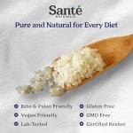 Sante Naturelle French Grey Coarse Sea Salt Shaker - 8 oz. Salt From the Celtic Sea, Unrefined French Sea Salt Organic, Rich in 82+ Minerals Salt, 100% Natural & Hand Harvested