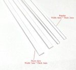 25pcs Heavy Duty 100mm x 7mm - 3mm Flat Clear sticks for cake toppers cake pops or lollipops - Acrylic Plexiglass Sticks Transparent Clear, Strong and not bendy (25, 4in - HD)