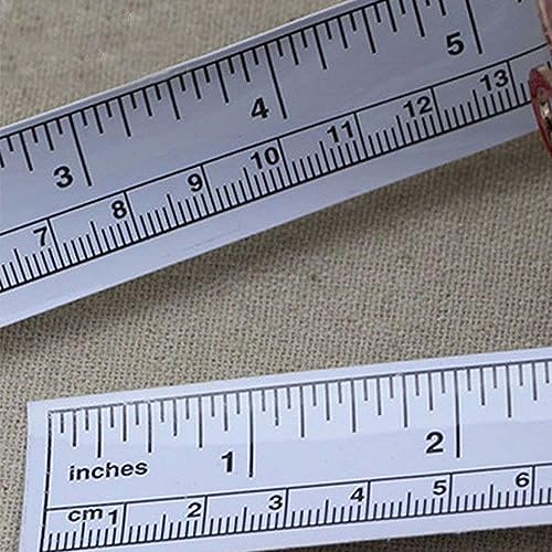 1Pc White Self-Adhesive Measuring Tape, Double Scale Stick on Workbench Ruler, Sticky Tape Measure for Work Bench, Saw Table, Drafting Table, 36",Tape Measures，Measuring and Layout Tools