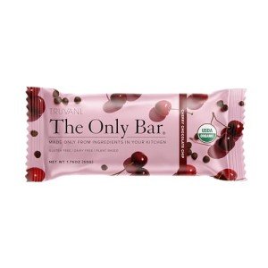 Truvani Plant Based Snack Bar | Cherry Chocolate Chip Single Bar | 5g Protein | USDA Organic and Vegan | The Only Bar | Dairy, Soy, and Gluten Free | Individually Wrapped