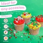 Candy Cane Themed Christmas Sprinkles for Cookies – Our Festive Red & White Holiday Sprinkles are perfect Christmas Cake Decorations – Candy Cane Sprinkles for Hot Cocoa (Christmas Cheer)