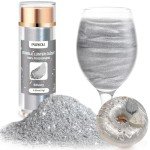 Sliver Edible Glitter for Cocktails, 15g Food-Grade Sliver Drink Glitter Sliver Luster Dust Edible, Sliver Prism Powder Edible Glitter,Sliver Food Glitter Shimmer for Drinks,Cakes,Baking,Christmas Decorating