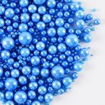 Kasvan Red Pearl Sugar Sprinkles - Edible Candy Pearls 130g/4.58 Oz, Mix Size, Baking Cake Decorations, Ice Cream Toppings and Cookie Decorating, Wedding Party Chirstmas Supplies (Royal Blue)