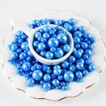 Kasvan Red Pearl Sugar Sprinkles - Edible Candy Pearls 130g/4.58 Oz, Mix Size, Baking Cake Decorations, Ice Cream Toppings and Cookie Decorating, Wedding Party Chirstmas Supplies (Royal Blue)