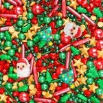 Christmas Sprinkles for Cake Decorating - Star Santa Cake Sprinkles Cupcake Tree Sprinkles Mix for Holiday Cookie Sprinkles Jimmies for Ice Cream Edible for Children Red Green Gold Sprinkles - 3.5 oz